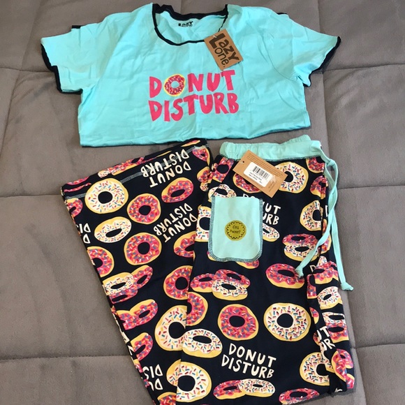 Lazy One Other - Donut Disturb PJ Set